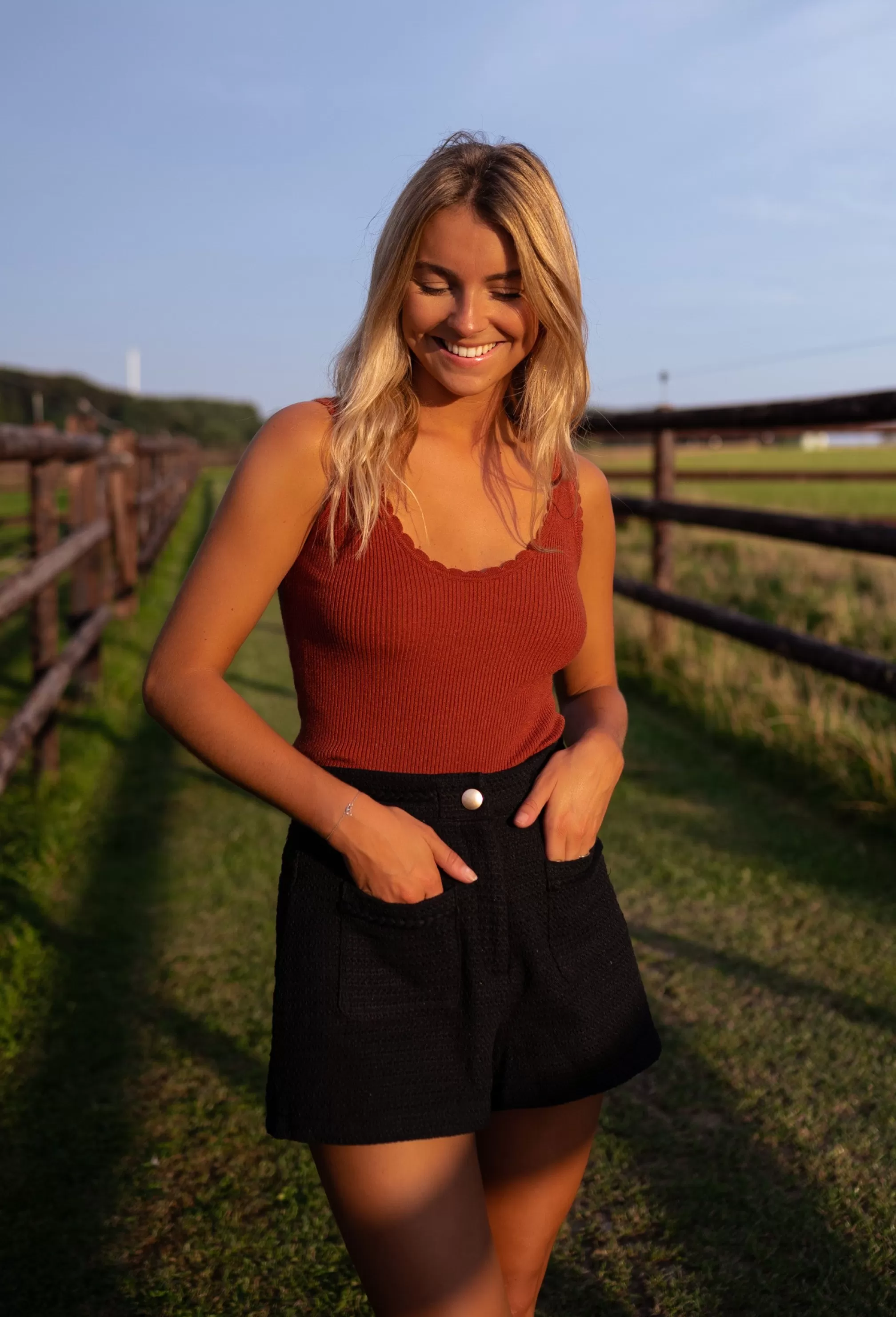 Top Bella - Brick Color - Unmissable -Easy Clothes Hot