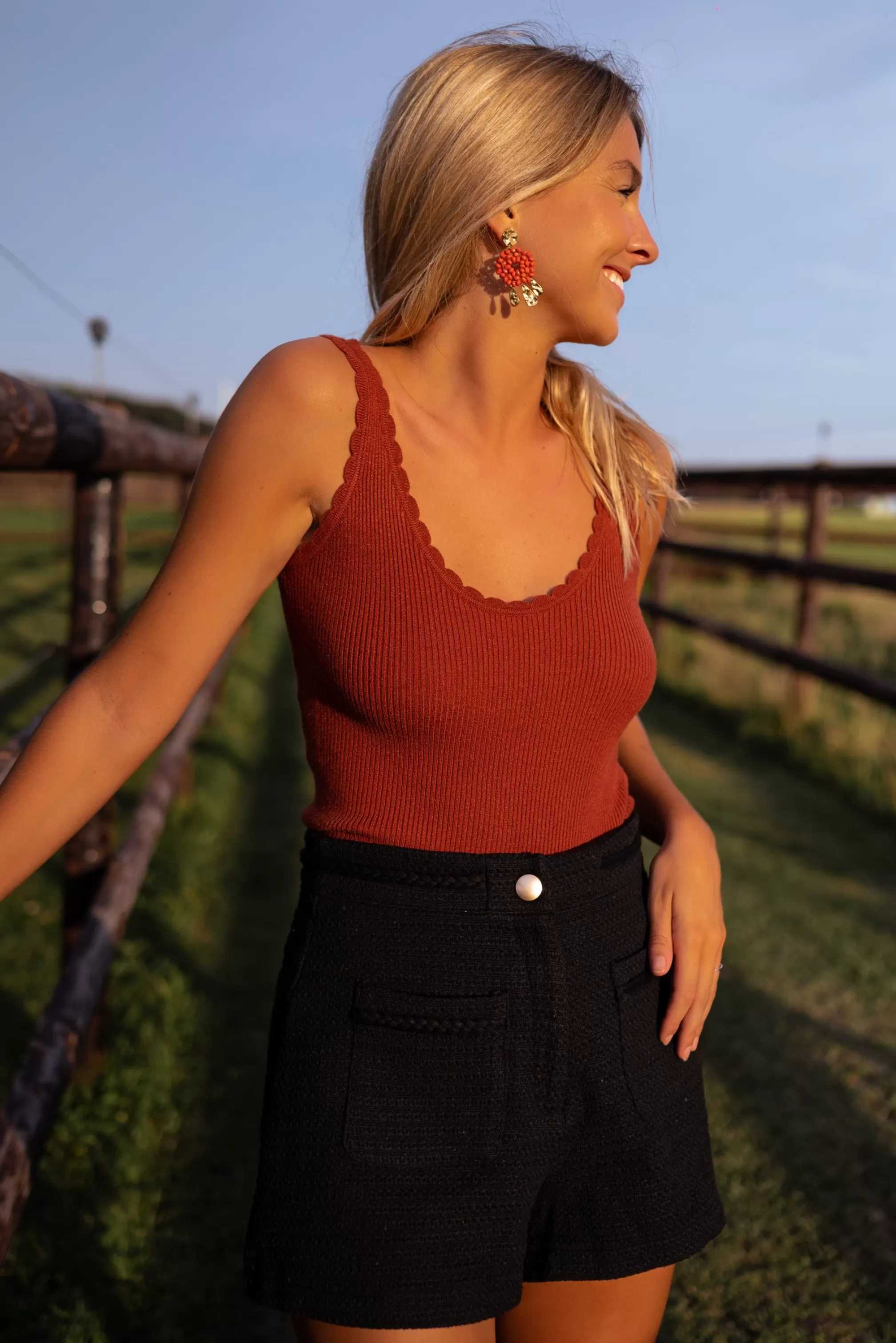 Top Bella - Brick Color - Unmissable -Easy Clothes Hot