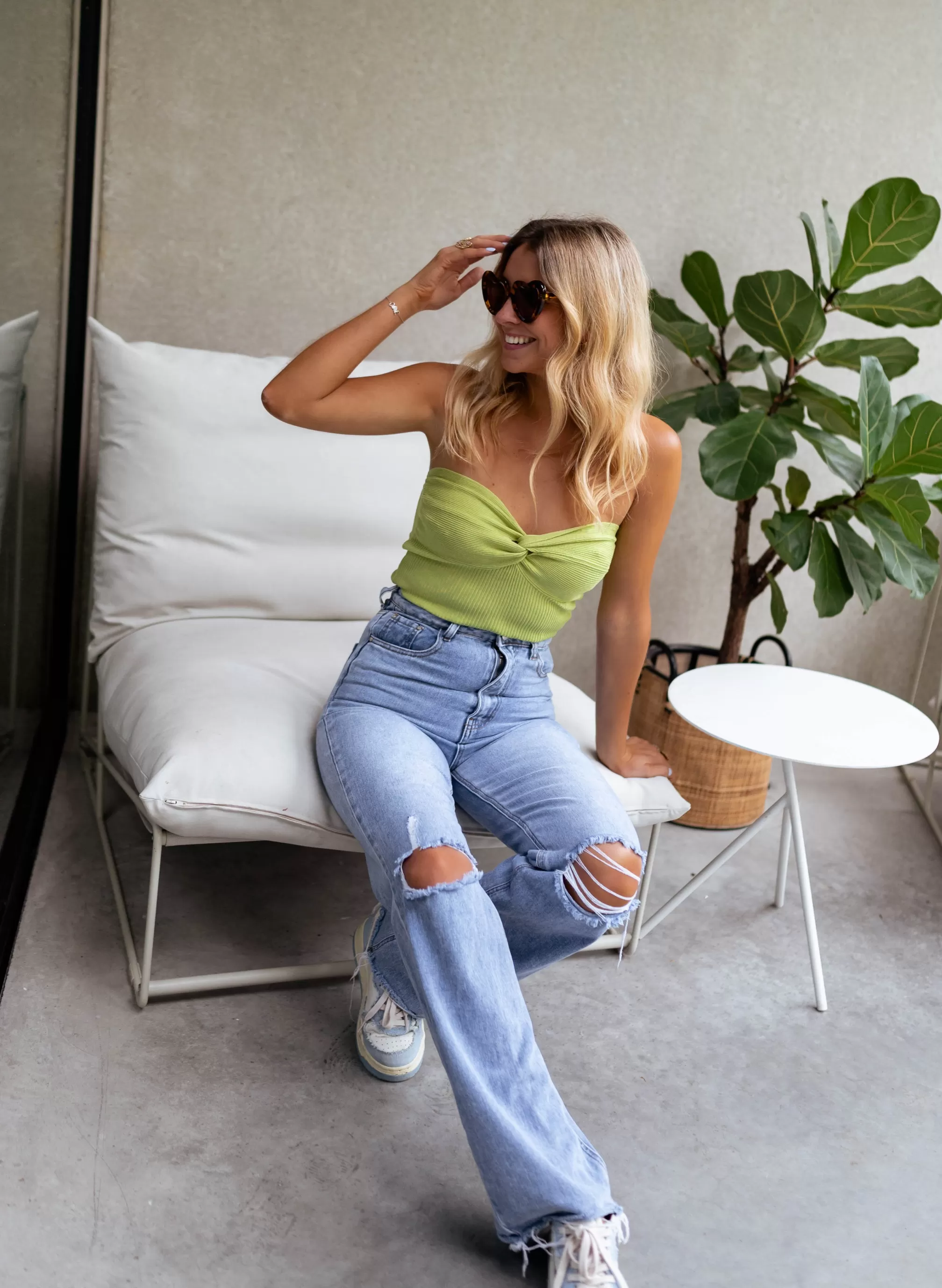 Top Bustier Neil Olive | Top Bustier Noué | Prêt-à-porter En Ligne | -Easy Clothes Clearance