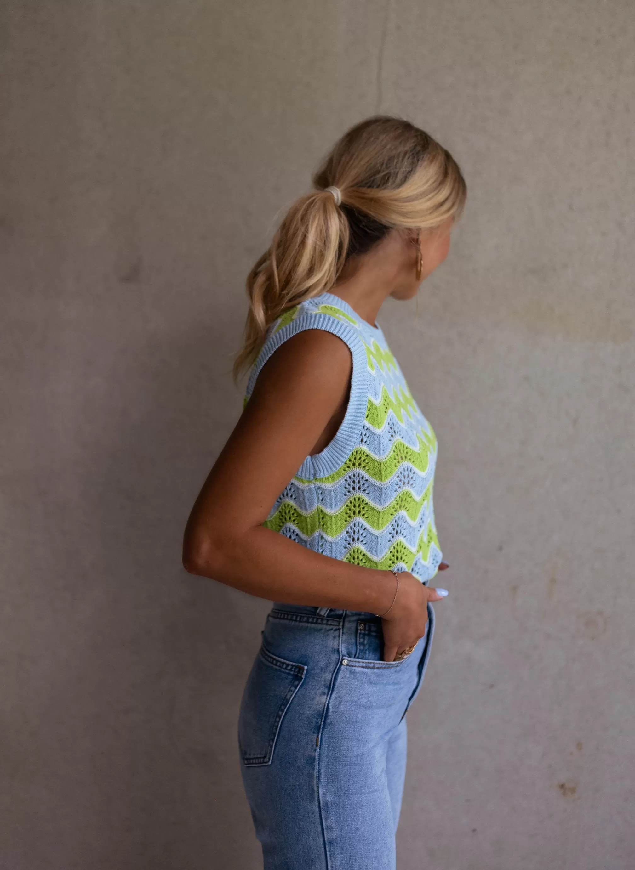 Top Stany In Crochet Green And Blue | Colorful Top In Crochet | Ready To-Porter Online | -Easy Clothes Cheap